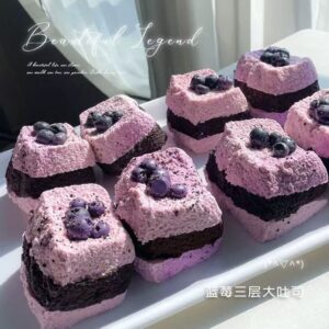 블루베리삼층두꺼운 토스트