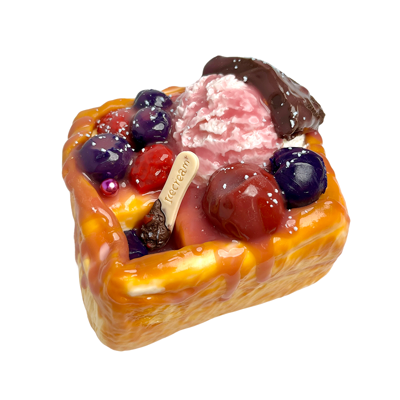 蓝莓果酱冰激凌厚吐司