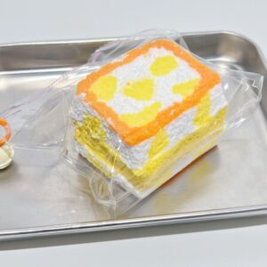 달콤한 오렌지 젖소무늬 큰 토스트 (촉촉한 텍스처)