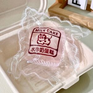핑크 투명 밀크 케이크